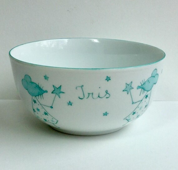 Lot De 2 Bols Petit-déjeuner Guy Degrenne - Porcelaine Motifs Pareo Vert & Jardin