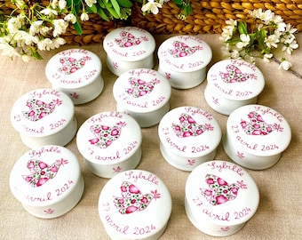 Lot of 15 pink liberty Dove baptism favor boxes