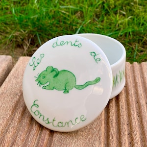 Green Mouse Baby Tooth Box