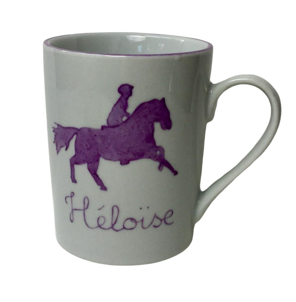 Mug Équitation Personnalisé Violet