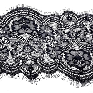 Vintage Black Lace Trim Bundle: Gothic Sewing, Lingerie, Costume