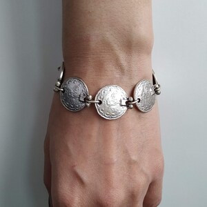 Ottoman coin bracelet silver plated bracelet turkish jewelry antique silver coin bracelet middle eastern jewelry