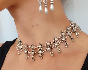 Choker ketting antiek zilver verguld Turkse sieraden choker Midden-Oosters bohemian cadeau voor vriendin