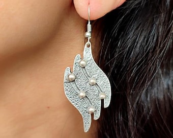 Antieke verzilverde oorbellen, Turkse sieraden, oorbellen uit het Midden-Oosten, damescadeau, verjaardagscadeau, vintage sieraden