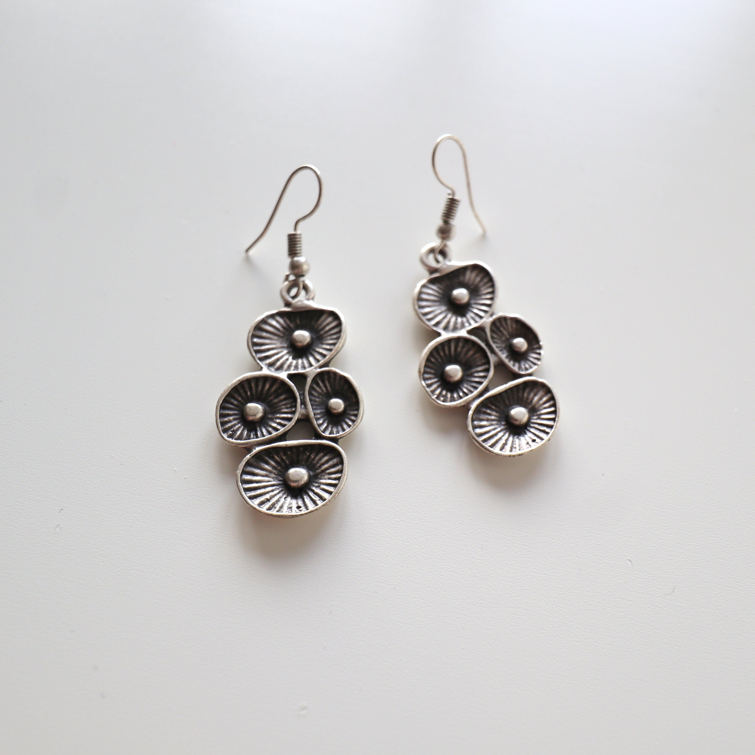 Antique Silver Earrings Ottoman Jewelry Silver Plated Antique Silver Earrings Ottoman Jewelry Silver Plated
