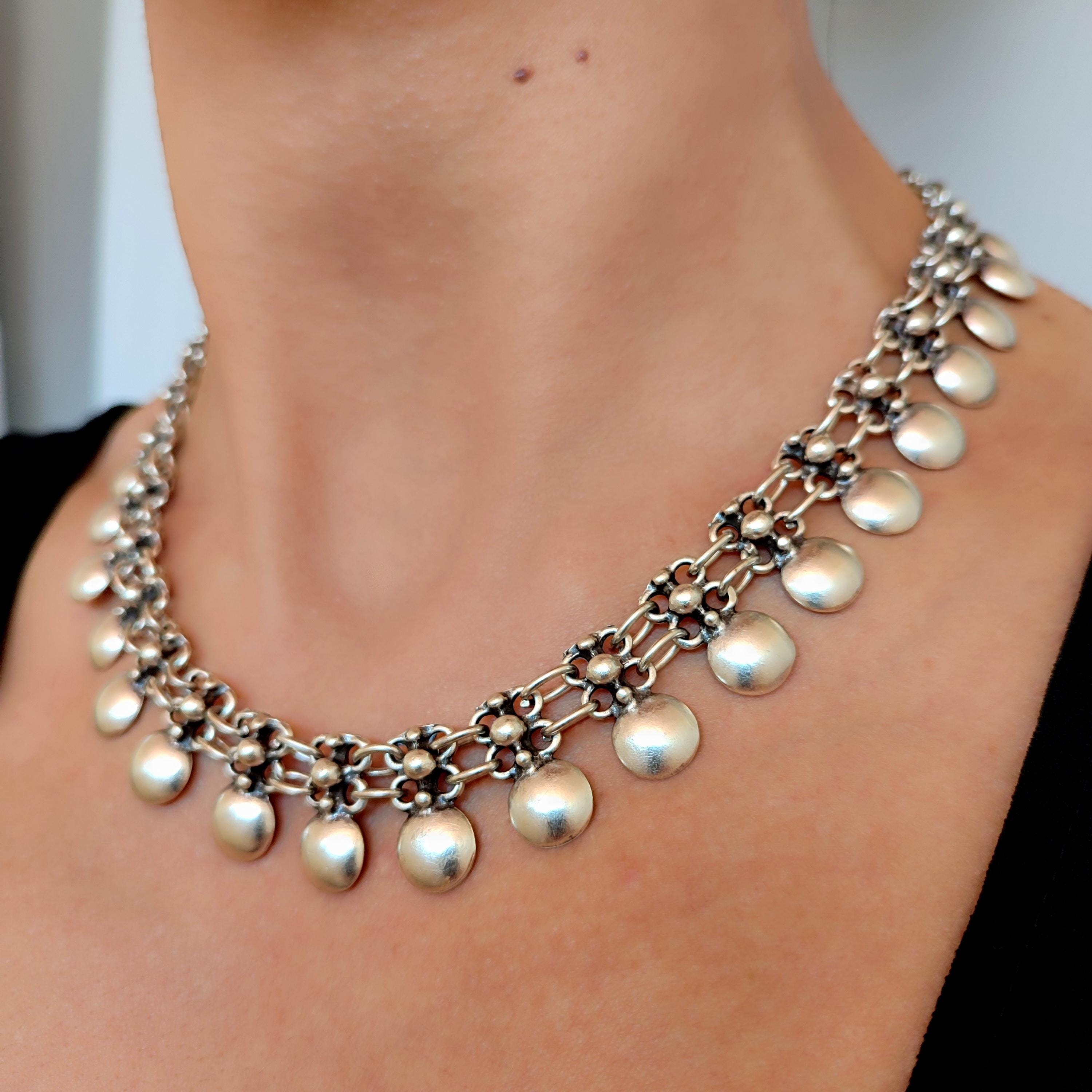 MYSTIC JEWELS By Dalia – Orecchini in argento Sterling 925 a goccia, occhio turco rotondo per buona fortuna e Argento (Azzurro