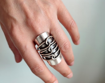 Antieke zilveren ring, vintage sieraden, bohemian ring, Turkse sieraden, ottomaanse ring, cadeau voor haar