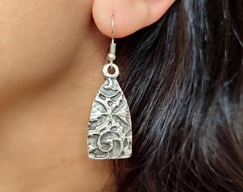 Antieke verzilverde oorbellen, Turkse sieraden, oorbellen uit het Midden-Oosten, damescadeau, verjaardagscadeau, vintage sieraden