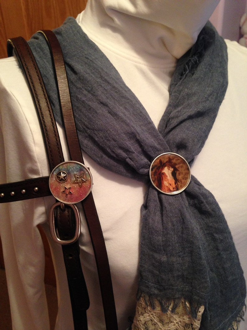 Western Wear Scarf Slides Bolo Ties Cowgirl Chic Drill Etsy