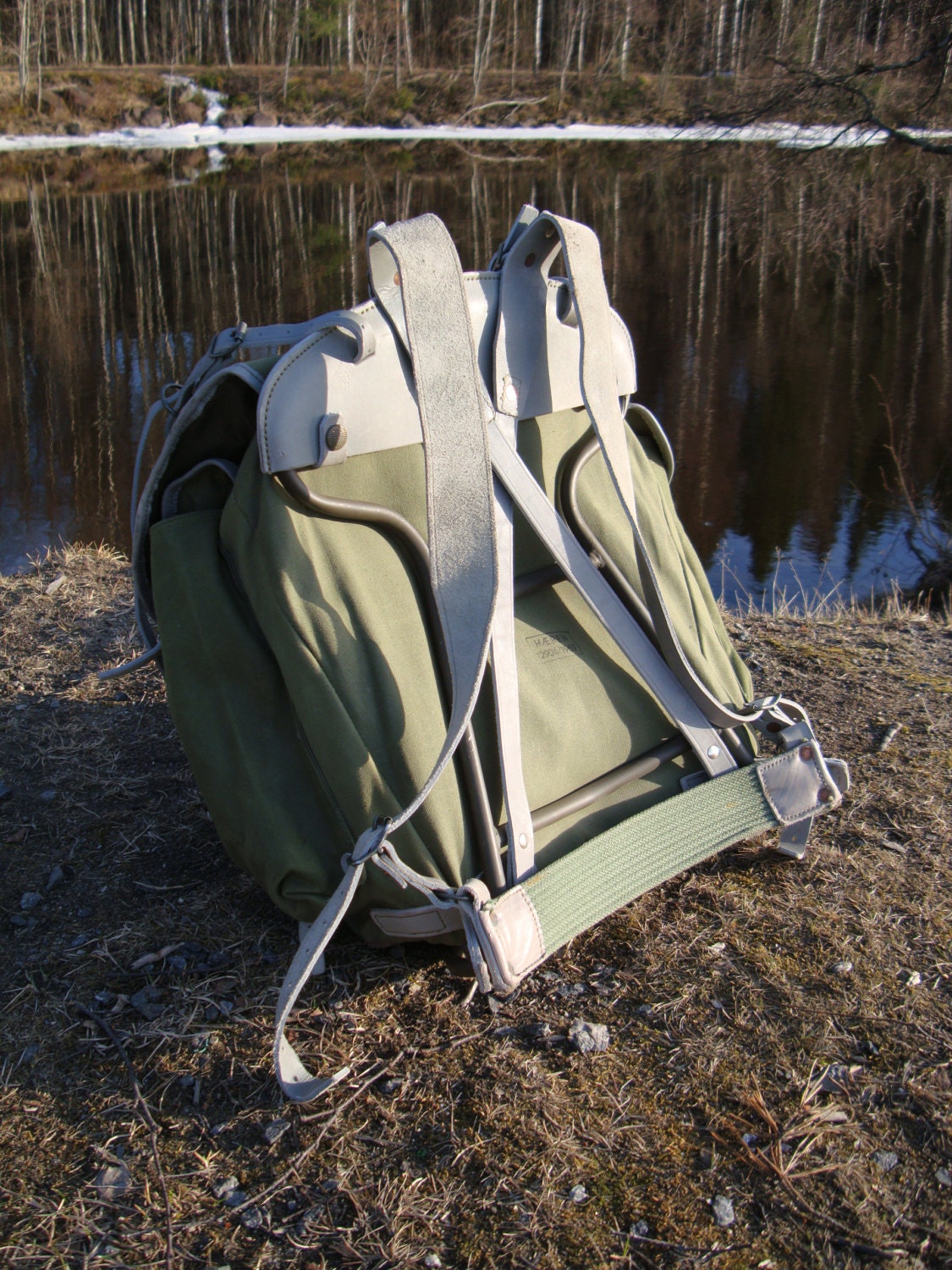 elk leather backpack