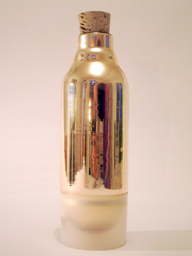 Vintage Swedish Glass Vacuum Flask Water Bottle Cork Thermos Etsy