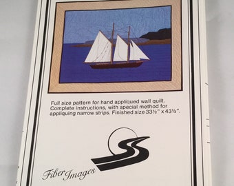 Under Sail pattern for hand appliqued wall quilt Fiber Images designed by Solveig Ronnqvist