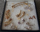 Vintage Cateye HORNRIM EYEGLASS Frame Interchangeable Decorative Brow TRIMS 9 Pair