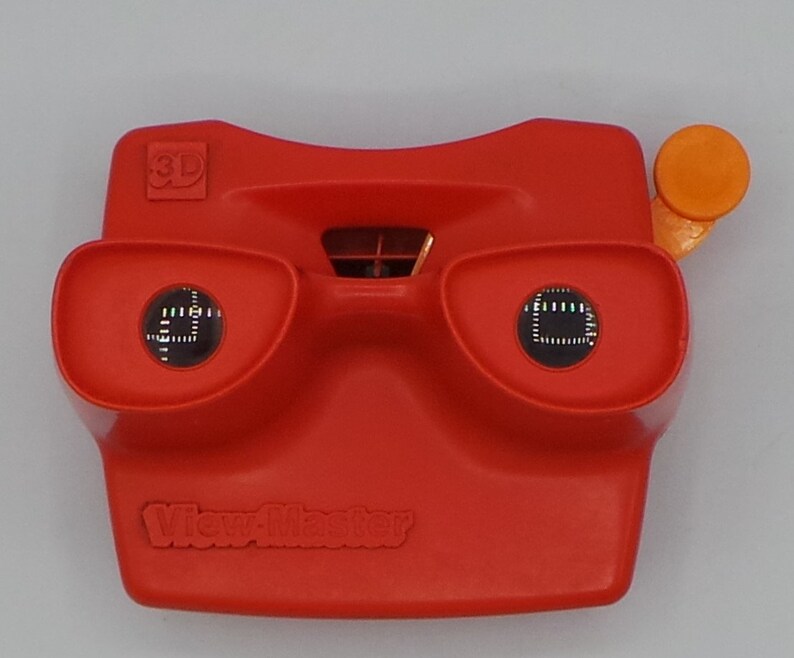 Red View-master Stereoscope With 4 Reels Moon Rockets - Etsy