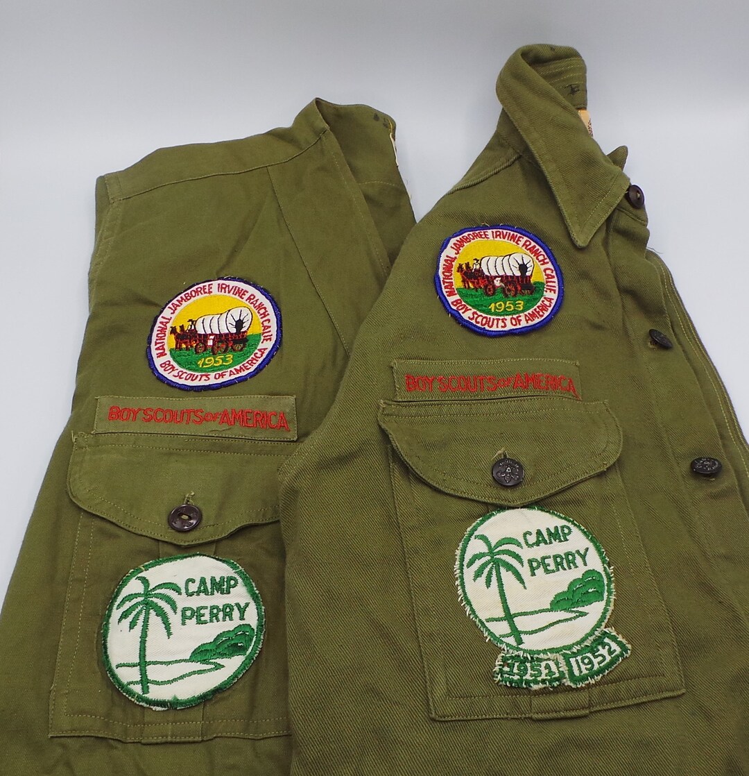 Large Lot of 1953 BOY SCOUTS of America JAMBOREE Uniform Tshirt Sash