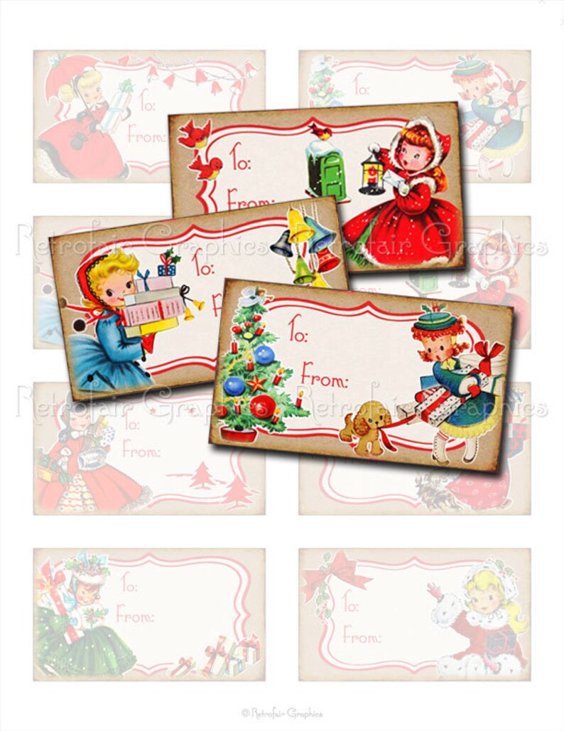 Clip Art Vintage Christmas Girls To And From s Size 2 5 X 3 5 Set Of 10 Images Instant Download Printable Sheet Digital Collage Sheet Art Collectibles Clip Art Vintage Christmas Girls To And From s Size 2 5 X 3 5 Set Of 10 Images Instant Download Printable Sheet Digital Collage Sheet Art Collectibles