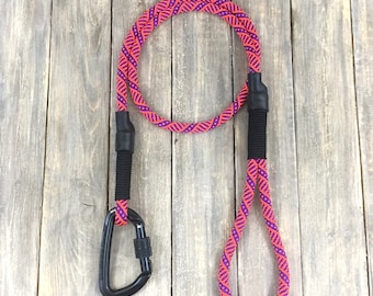 Neon Orange Climbing Rope Dog Leash, Gift for Dog Lover