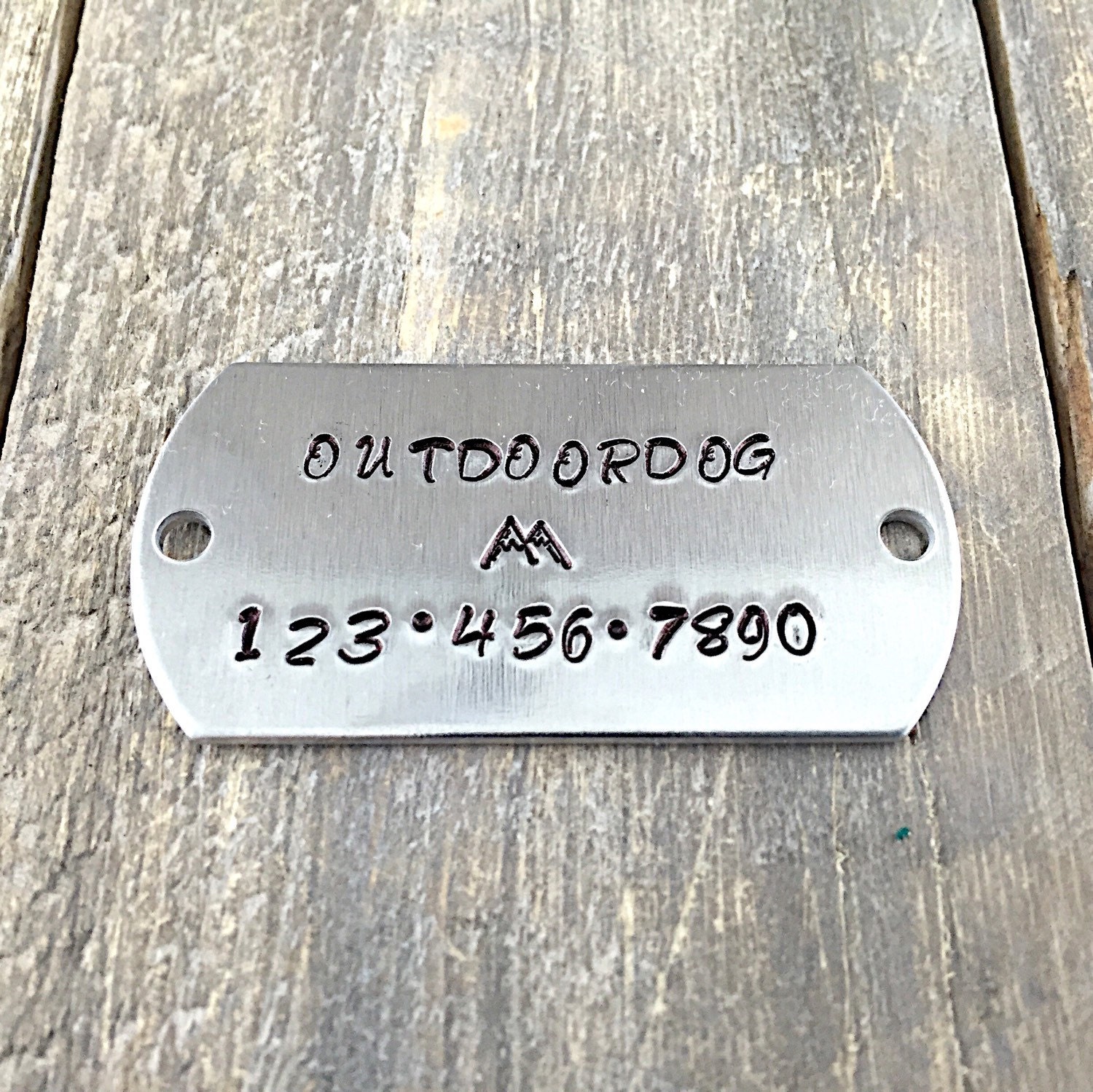 Personalized Name Plate Dog Tag Hand Stamped Etsy