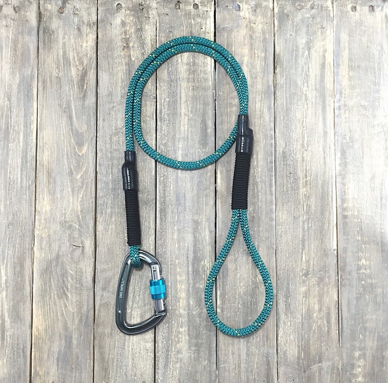 4ft-Teal green climbing rope dog leash