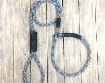 Climbing Rope Slip Lead Dog Leash: Handmade Custom Design