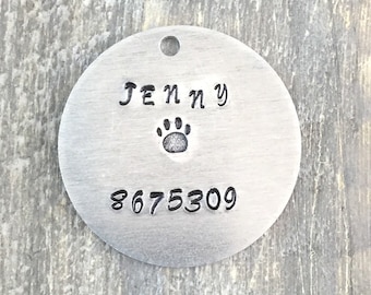 Handmade Personalized Aluminum Dog Tag: Custom Pet ID