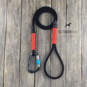 Black and Orange Climbing Rope Dog Leash
