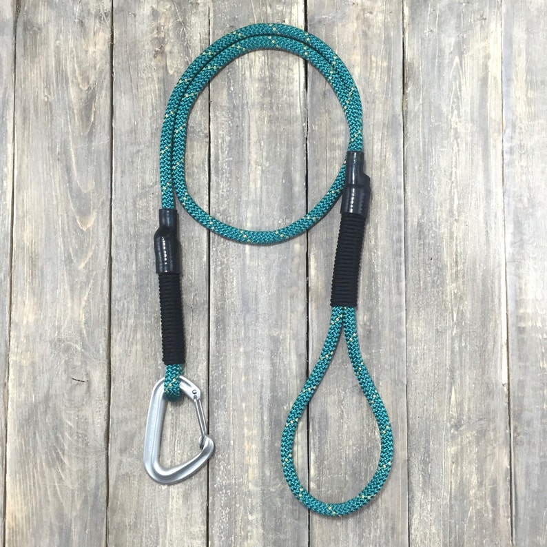 4ft-Teal green climbing rope dog leash