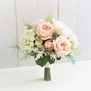 Blush Brautjungfer Blumenstrauß, Hochzeitsstrauß, Blush Tischblume, rosa Brautstrauß, Blush Bouquet, Blush Blumenmädchen Bouquet