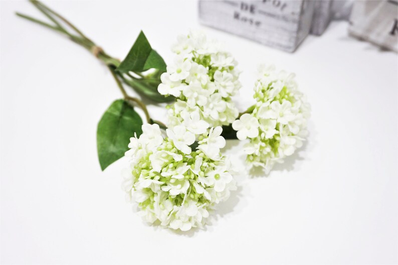 3 Stems Artificial Pink Seeded Hydrangea Blush Hydrangea Etsy