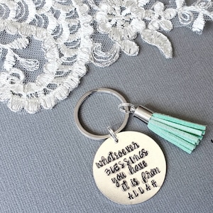 Personalized Gift, Islamic Gift, Personalized KeyChain, Custom Key Ring, Tassel KeyChain, Eid Gift, Ramadan Gift, Muslim Gifts, Islamic Key