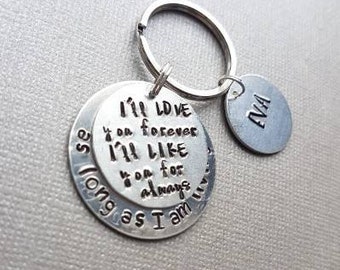 Mother Gift, Mothers Day Gift,  Personalized KeyChain, Custom KeyRing, Hand Stamped, Mom KeyChain, Baby Shower Gift, Robert Munch, Mom to Be