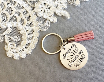 Personalized Sister Gift, Personalizen Gift for Sister, Sister Keyring, Sisters Forever KeyChain, Custom Keyring,