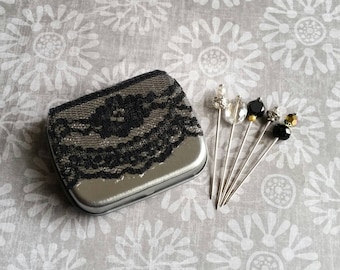 Hijab Pin Travelling Tin, Hijab Pin Box, Hijab Pin, Hijab Accessories, Islamic Gift, Eid Gift, Ramadan Gift, Stick Pin, Hat Pin, Muslim Gift
