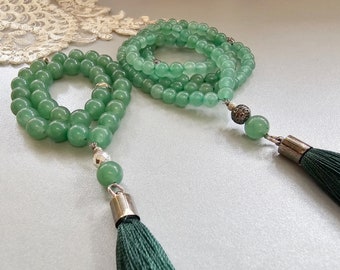 Personalized Aventurine Green Tasbih, Semi-Precious Stone Tasbeeh, Misbaha, Muslim Gift, Eid Gift, Ramadan Gift, Hajj Gift, Islamic Gift