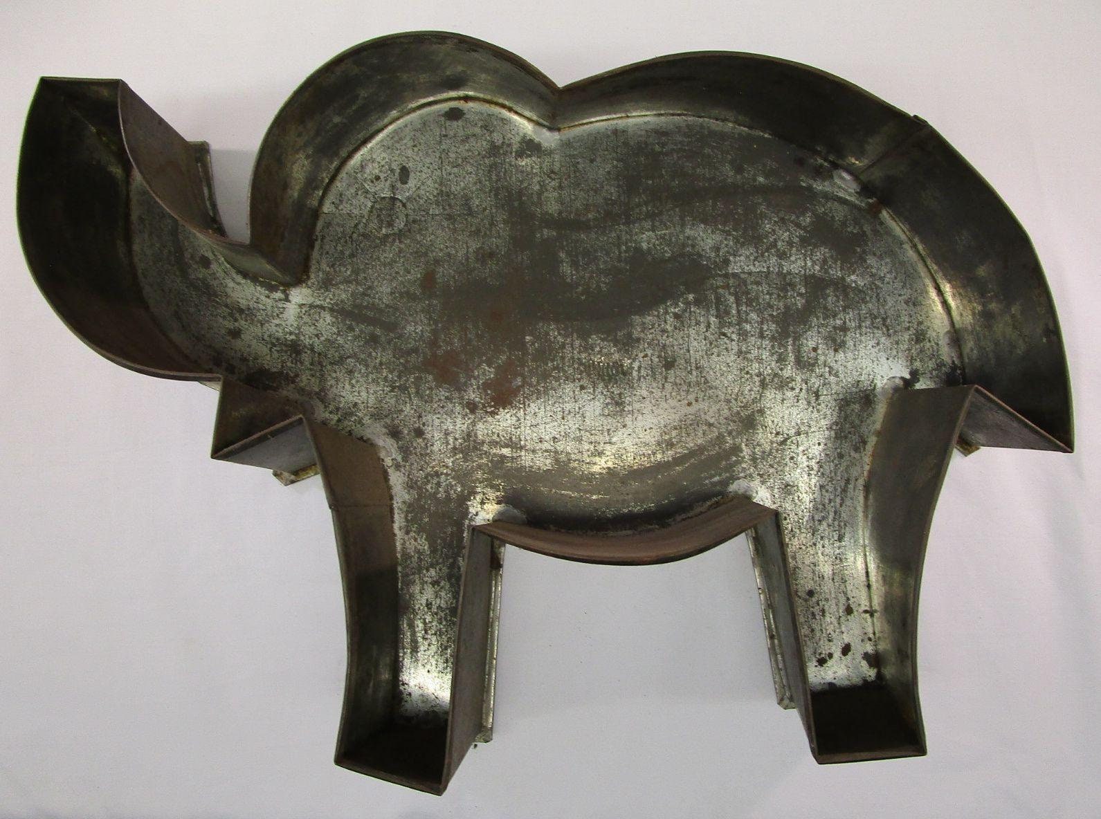 Large vintage tin elephant cake pan made in Mexico trunk up Etsy