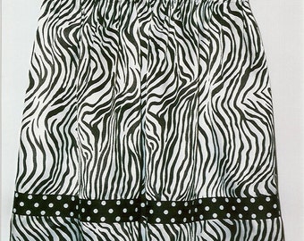 Zebra polyester skirt