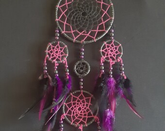 Dream catcher, handmade, unique, purple