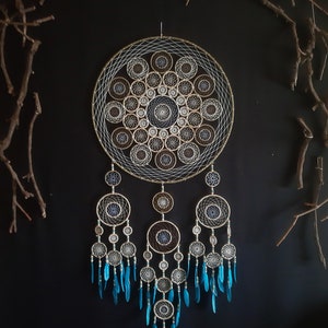 Mandala, Dreamcatcher, Dream catcher, Wall decor, home decor ideas, handmade, unique art, sacred geometry image 1