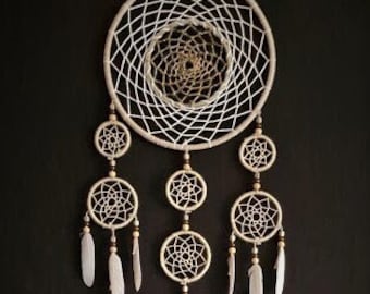 Large Dream catcher, handmade, wall decor, natural colors