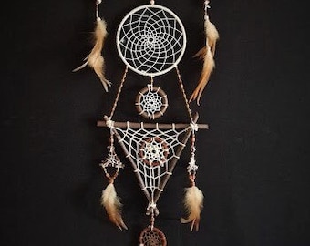 Large Dream catcher, handmade, wall decor, natural colors