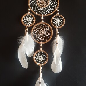 Medium Dream Catcher, handmade, unique, natural white image 3