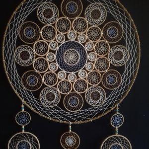 Mandala, Dreamcatcher, Dream catcher, Wall decor, home decor ideas, handmade, unique art, sacred geometry image 2