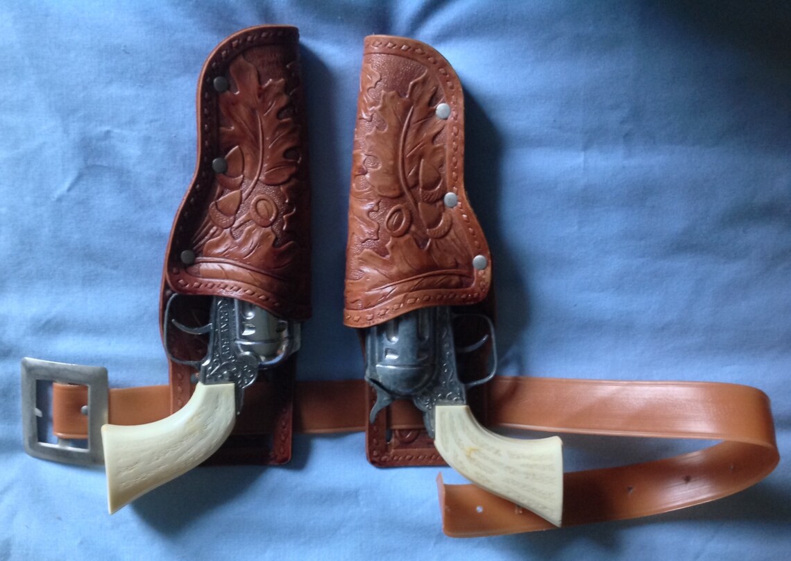 Vintage 1960s PONY BOY Cowboy Toy Cap Guns and Holsters SET Etsy