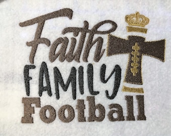 Faith, Family, Football, Football Season, Design File, 5x7, Instant Download