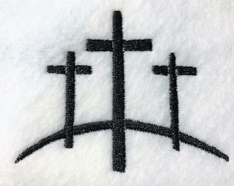 Three Crosses 4x4 Machine Embroidery File, Instant Download