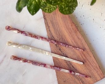 French Acetate Hair Pin Stick | Japanese Style Hair Pin
