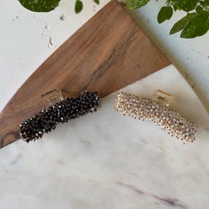 Beaded Crystal Hair Claw Clip - Aesthetic Hair Accessory