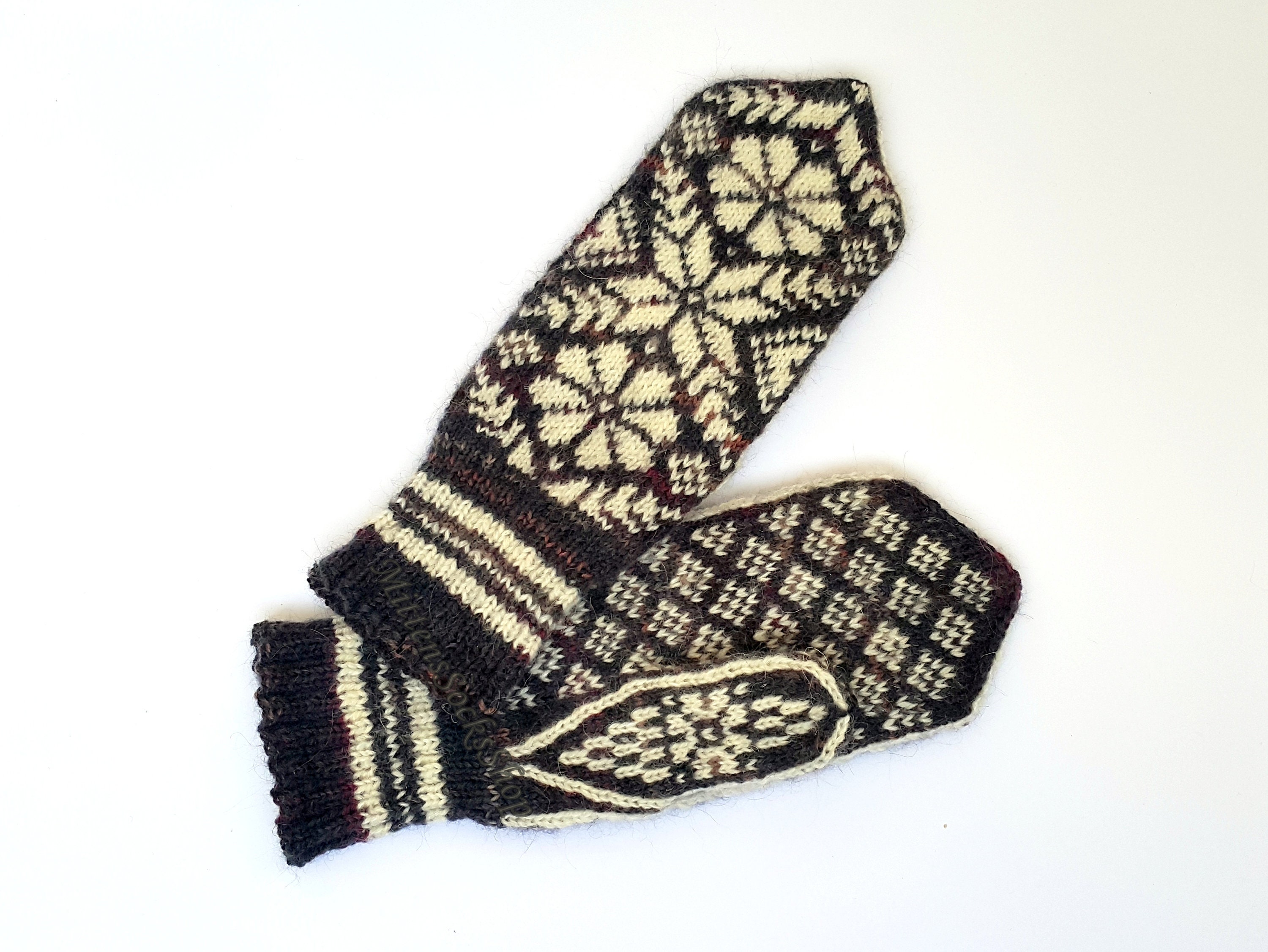 Hand Knit Nordic Mittens, Unisex Mittens, Scandinavian Gloves, Norwegian Mittens, Latvian Mittens, Nordic Gloves, Warm Gloves, Winter Gloves