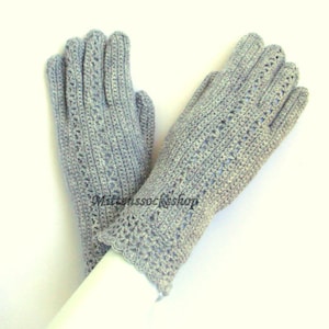 Gloves with Fingers, Crochet Gloves, Womens Gloves with Fingers, Girls Finger Gloves, Knit Wool Gloves, Fingerless Gloves, Arm Warmers, Gift image 5