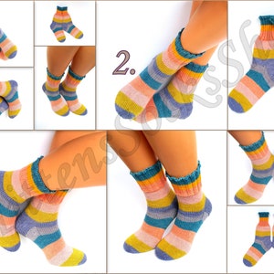 Hand Knit Rainbow Socks, Adult Socks, Warm Socks, Bright Socks, Colorful Striped Womens Socks, Winter Socks for Mens, Girls Socks, Gift idea image 4